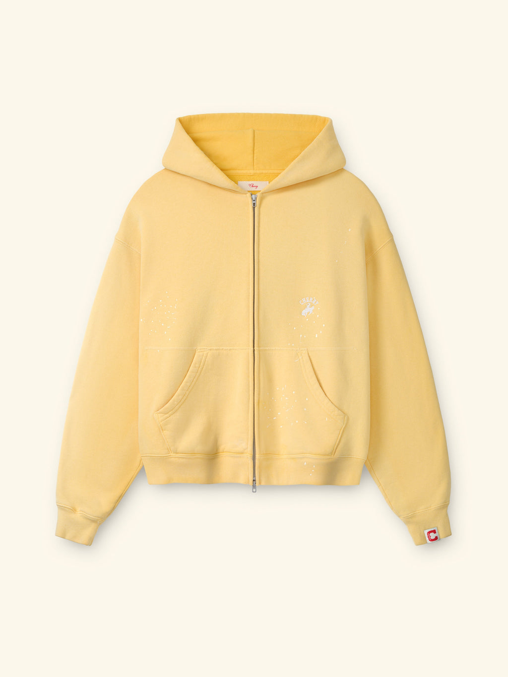 Western Athletic Zip Up Hoodie (Sun Yellow)
