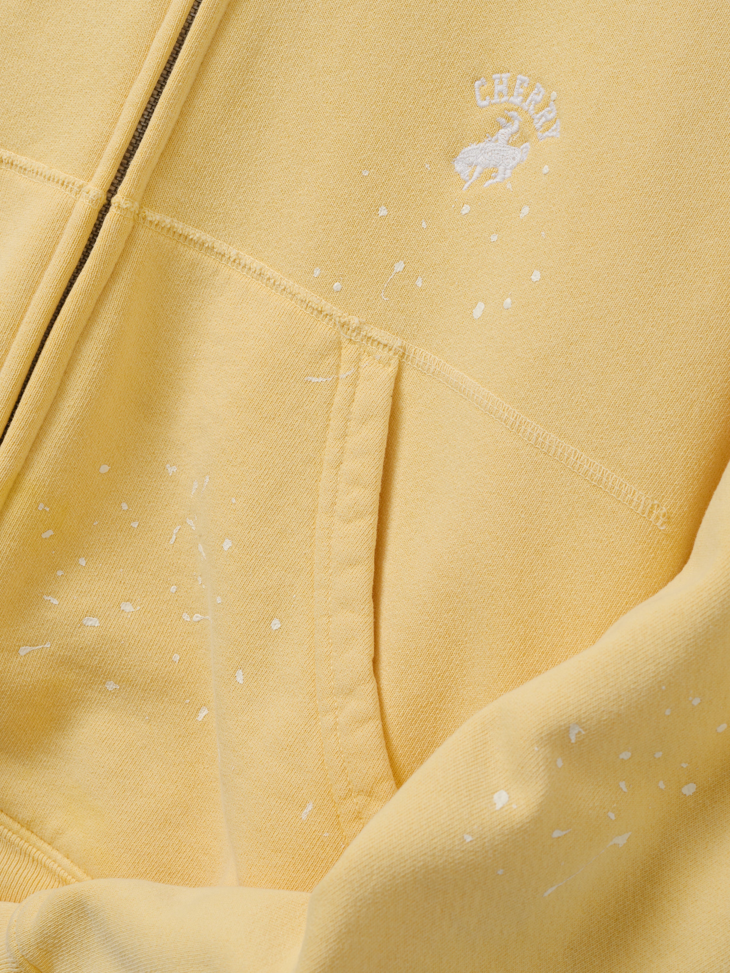Western Athletic Zip Up Hoodie (Sun Yellow)