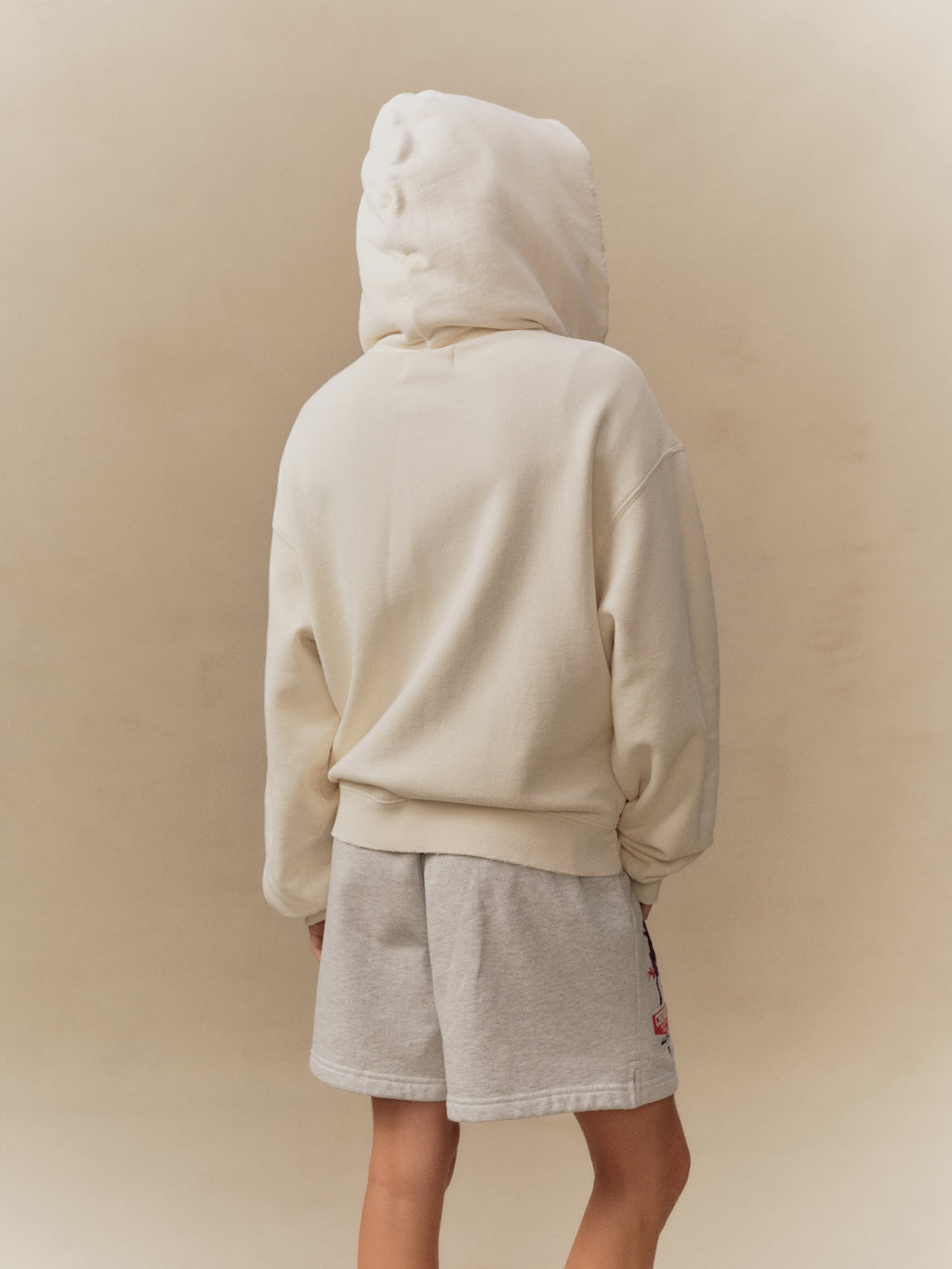 Distressed Zip Up Hoodie (Straw)