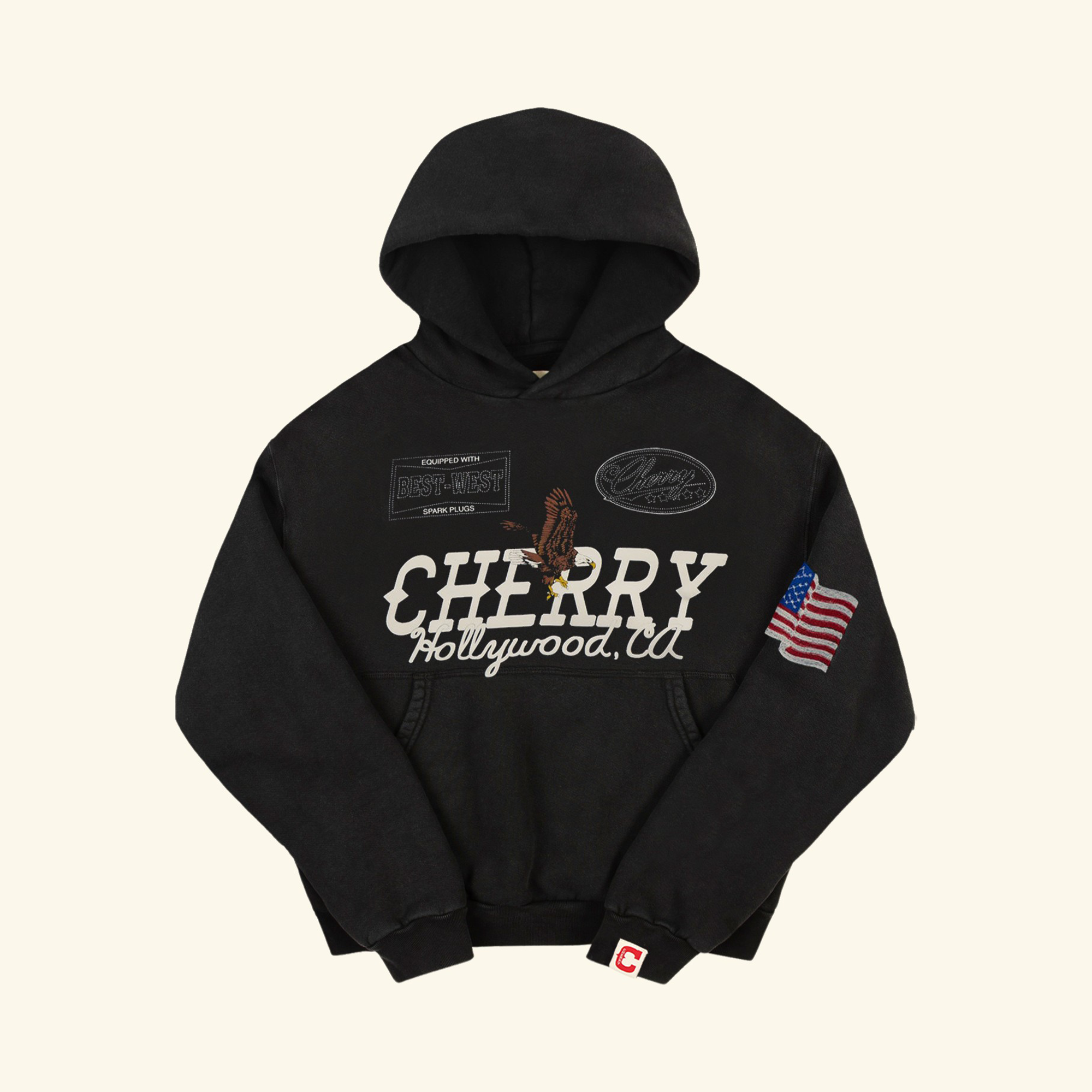 Hollywood Pullover Hoodie (Vintage Black)