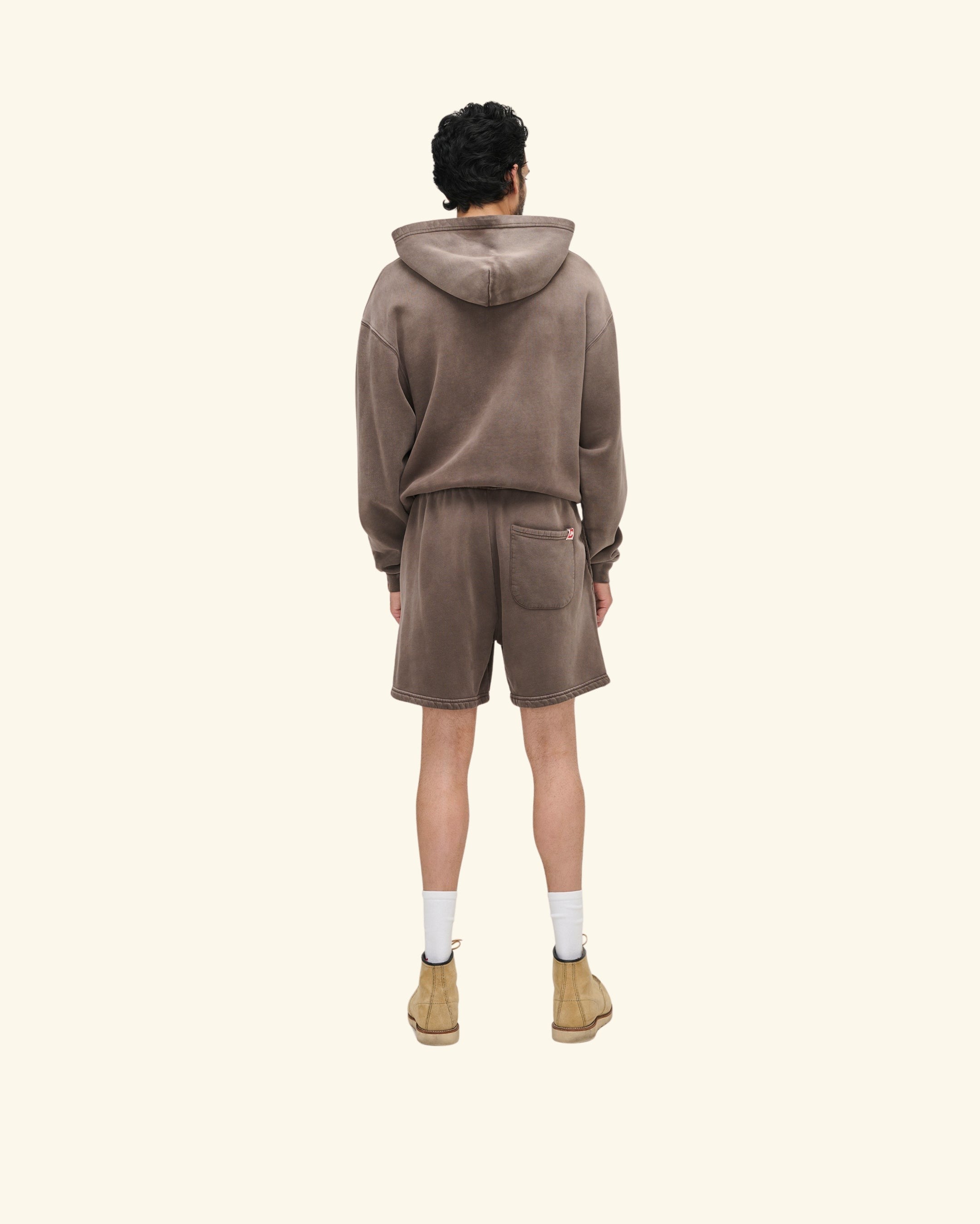 Studded Zip Up Hoodie (Vintage Brown)